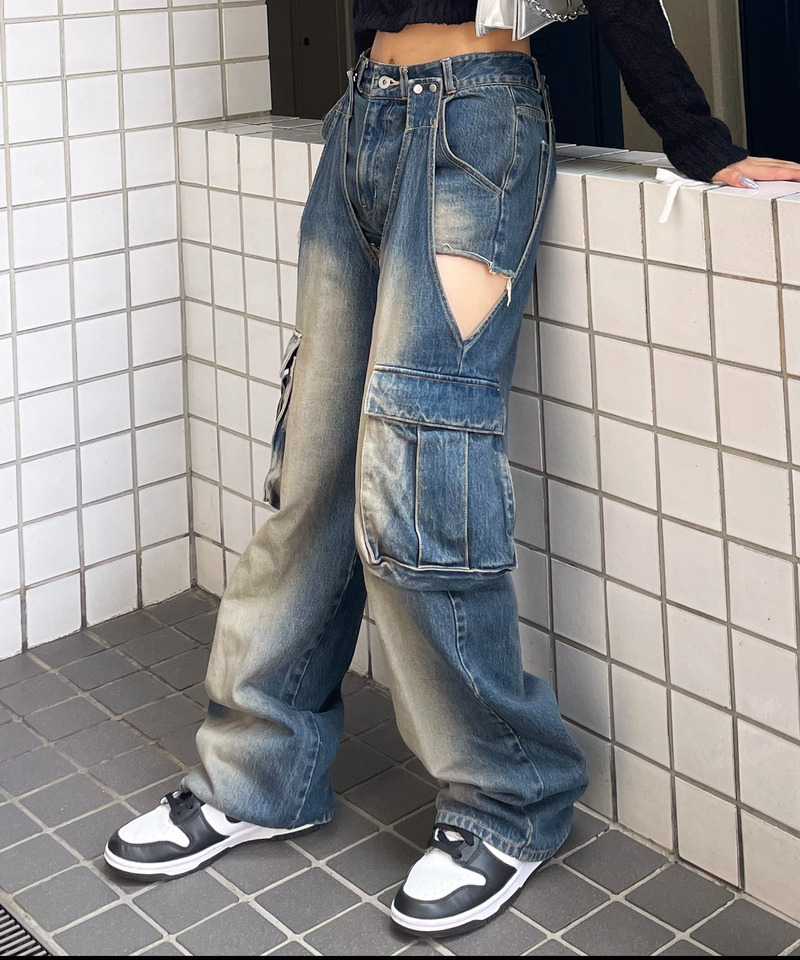 2WAYカーゴオーバーダイデニム 詳細画像 デニムブルー 14