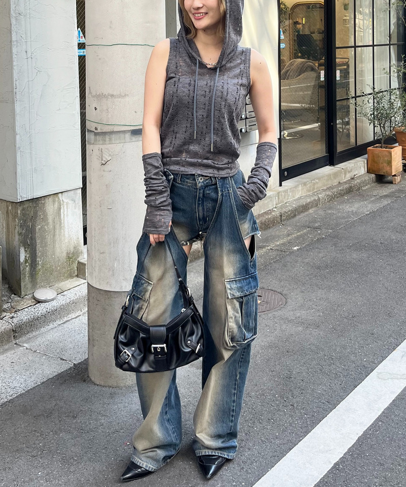 2WAYカーゴオーバーダイデニム 詳細画像 デニムブルー 6