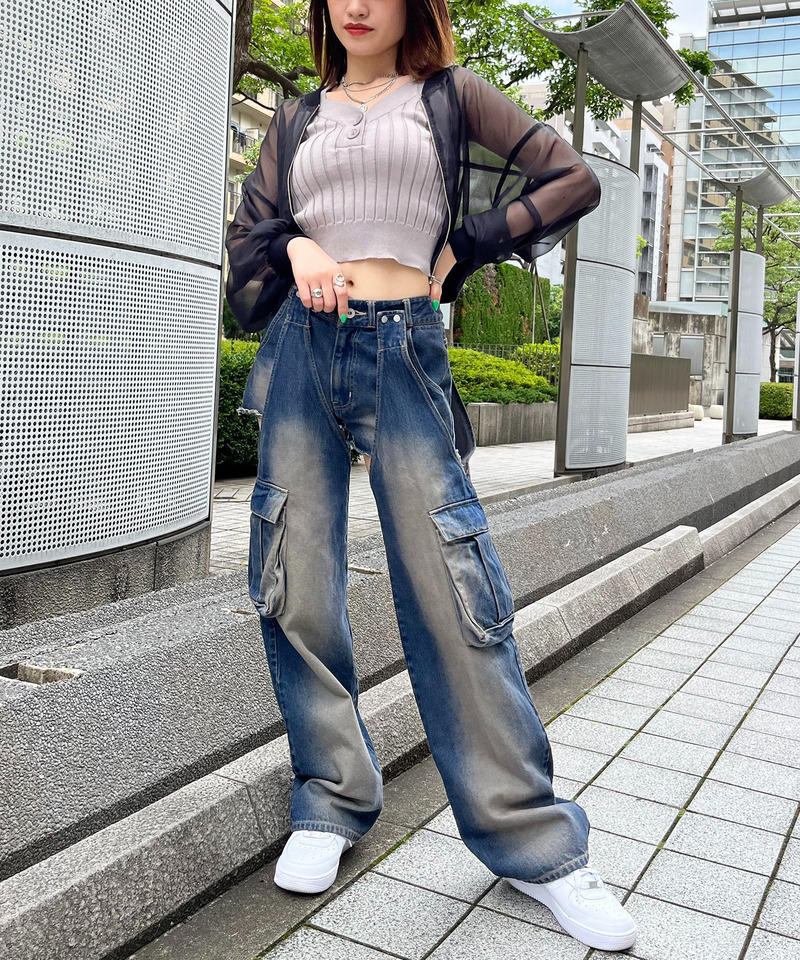 2WAYカーゴオーバーダイデニム 詳細画像 デニムブルー 7