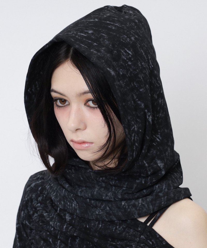 バラクラバ風アシメトップス 詳細画像 ブラック 14