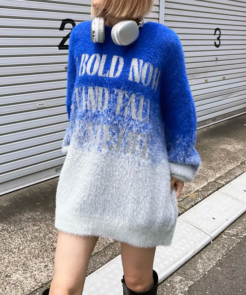 フロントロゴオーバーニット 詳細画像 BL 9