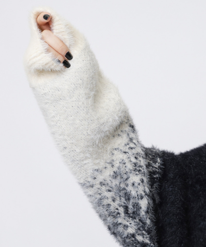 フロントロゴオーバーニット 詳細画像 ブラック 17