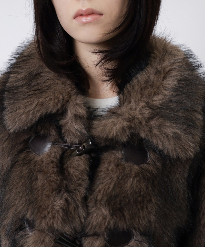 ファーダッフルショートコート 詳細画像 ブラウン 17