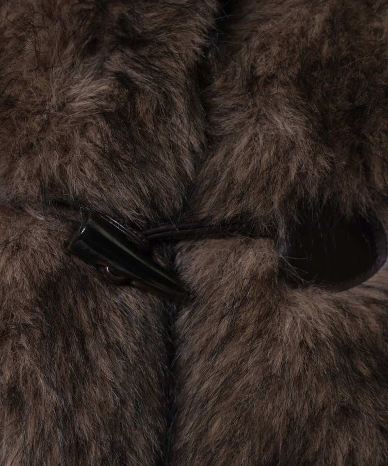 ファーダッフルショートコート 詳細画像 ブラウン 18