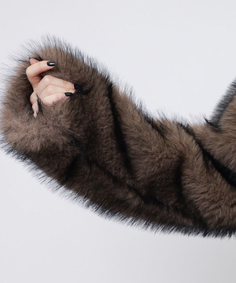 ファーダッフルショートコート 詳細画像 ブラウン 19