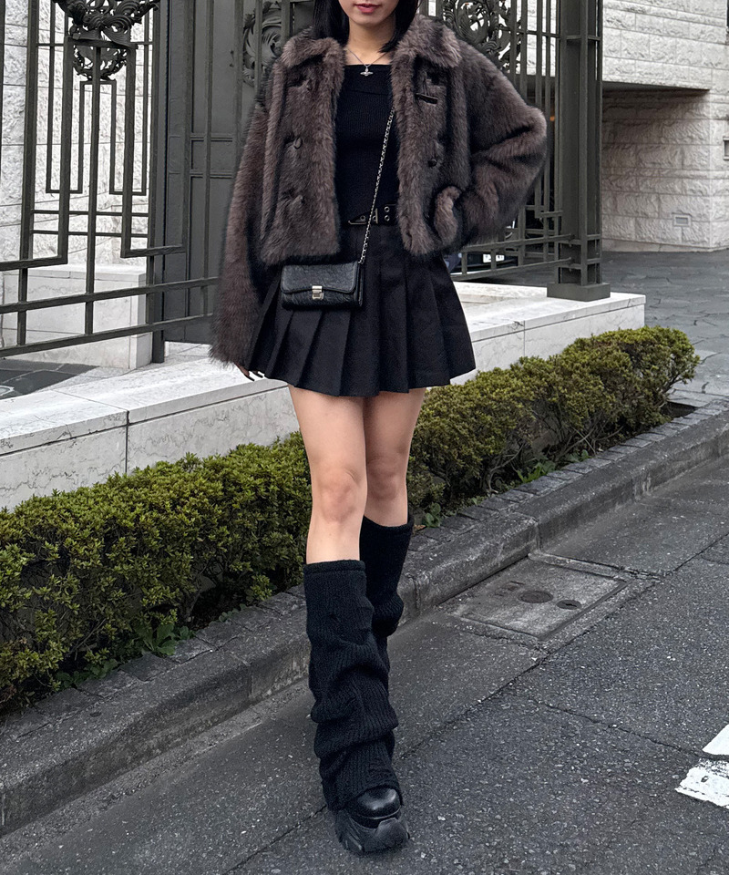 ファーダッフルショートコート 詳細画像 ブラウン 23