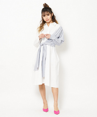 ロングリボンシャツワンピース