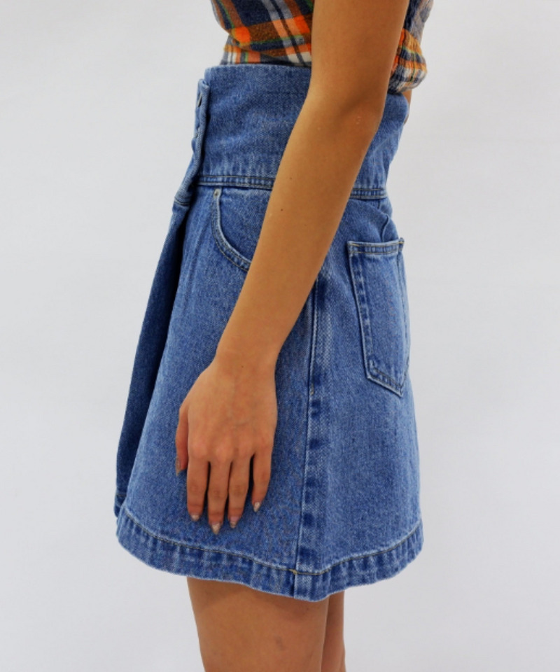 アシンメトリーデニムミニスカート 詳細画像 デニムブルー 3