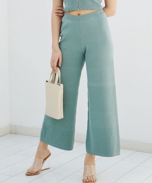 ニットワイドパンツ 詳細画像