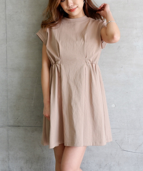 サイドギャザーカットワンピース 詳細画像