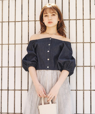 パフスリーブ2Wayトップス