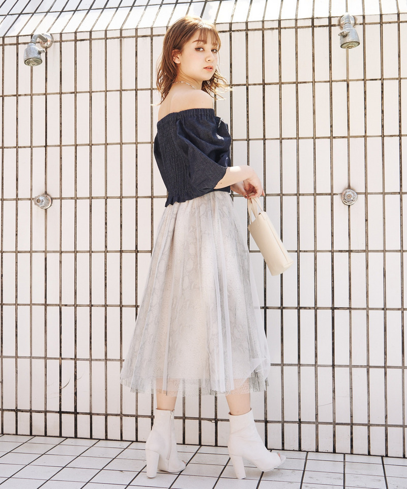 パフスリーブ2Wayトップス 詳細画像 デニムブルー 2