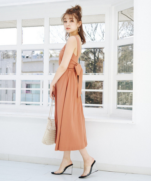2wayバックリボンワンピース 詳細画像