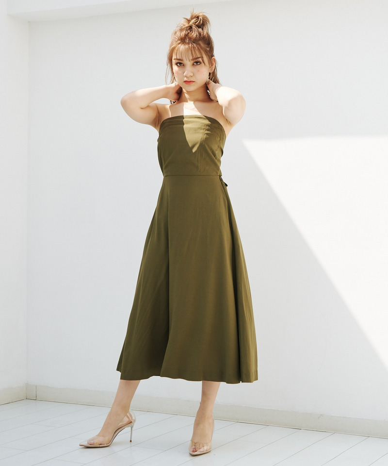 2wayバックリボンワンピース 詳細画像 カーキ 2