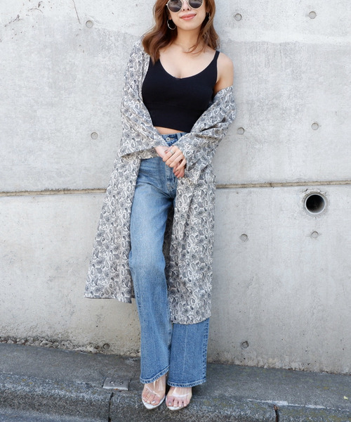 ペイズリー柄ガウン 詳細画像