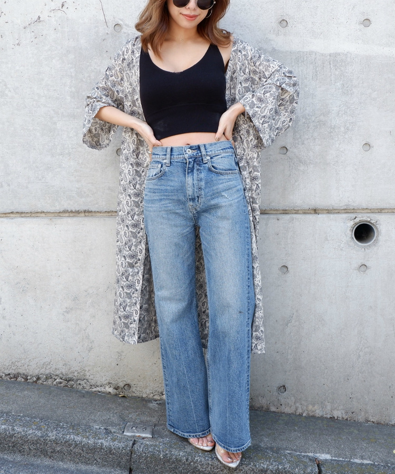 ペイズリー柄ガウン 詳細画像 オフホワイト系 2