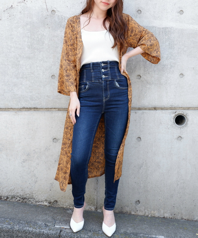 ペイズリー柄ガウン 詳細画像 イエロー系 1