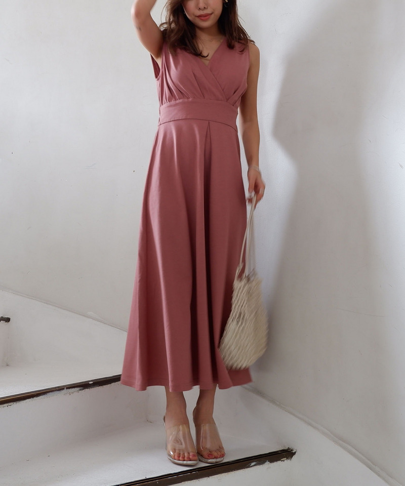 カシュクールタックワンピース 詳細画像 ピンク 1