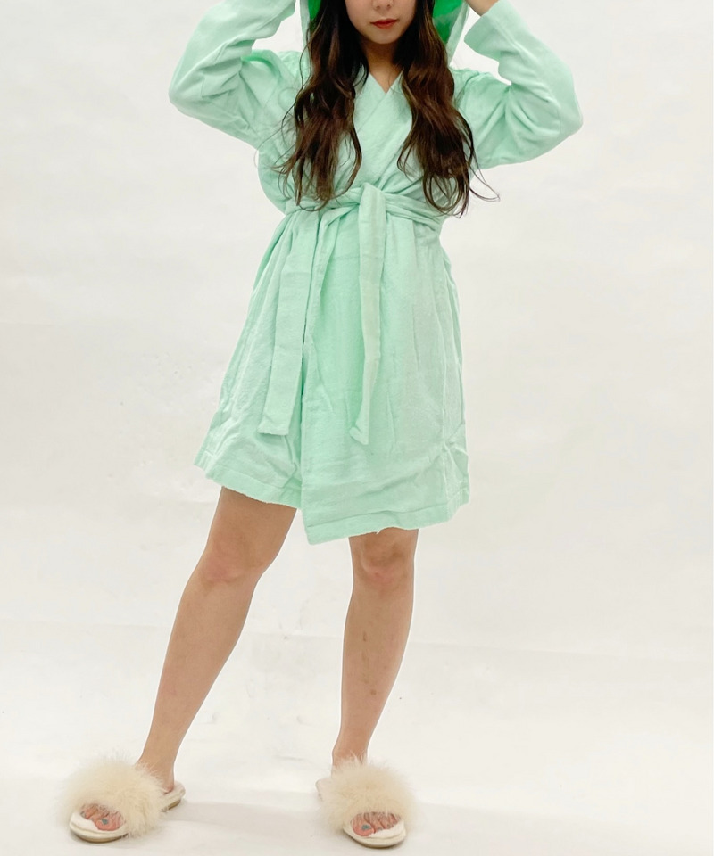 リラックスパイルロングガウン 詳細画像 グリーン 2