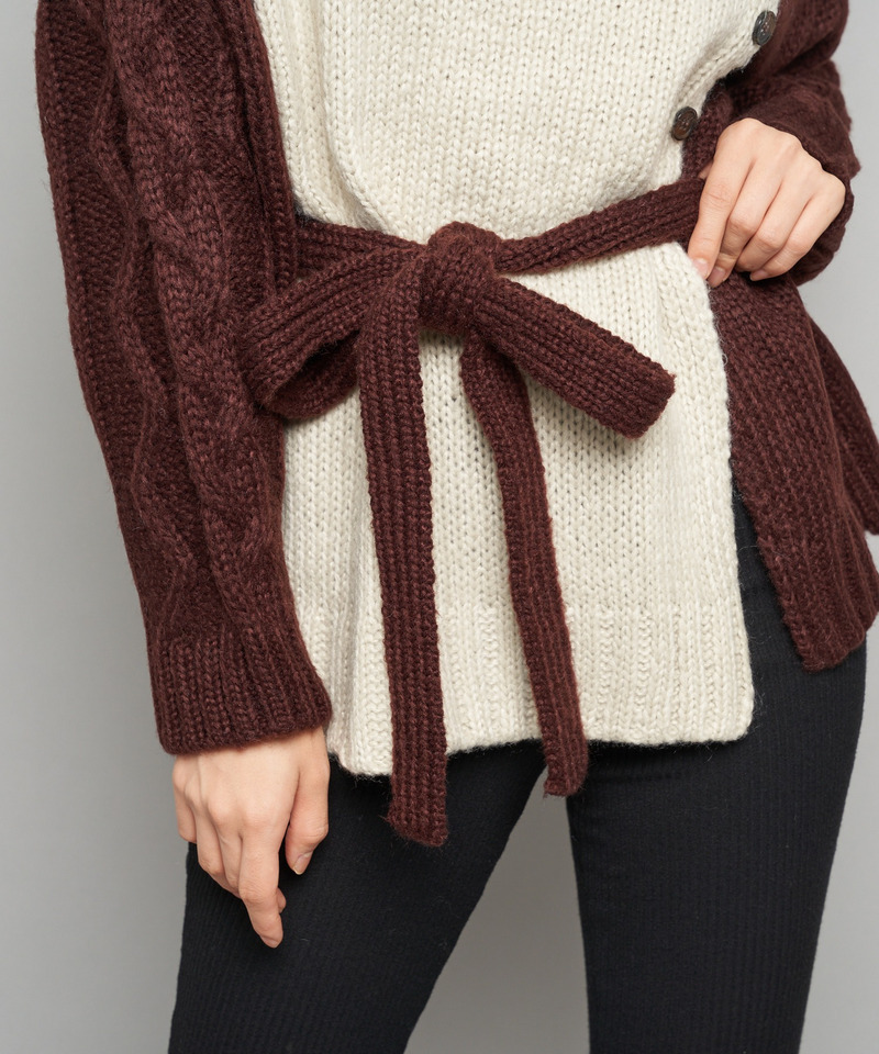 配色モヘアタッチタートルニット 詳細画像 ベージュ 6