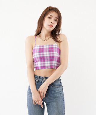 チェックビスチェ