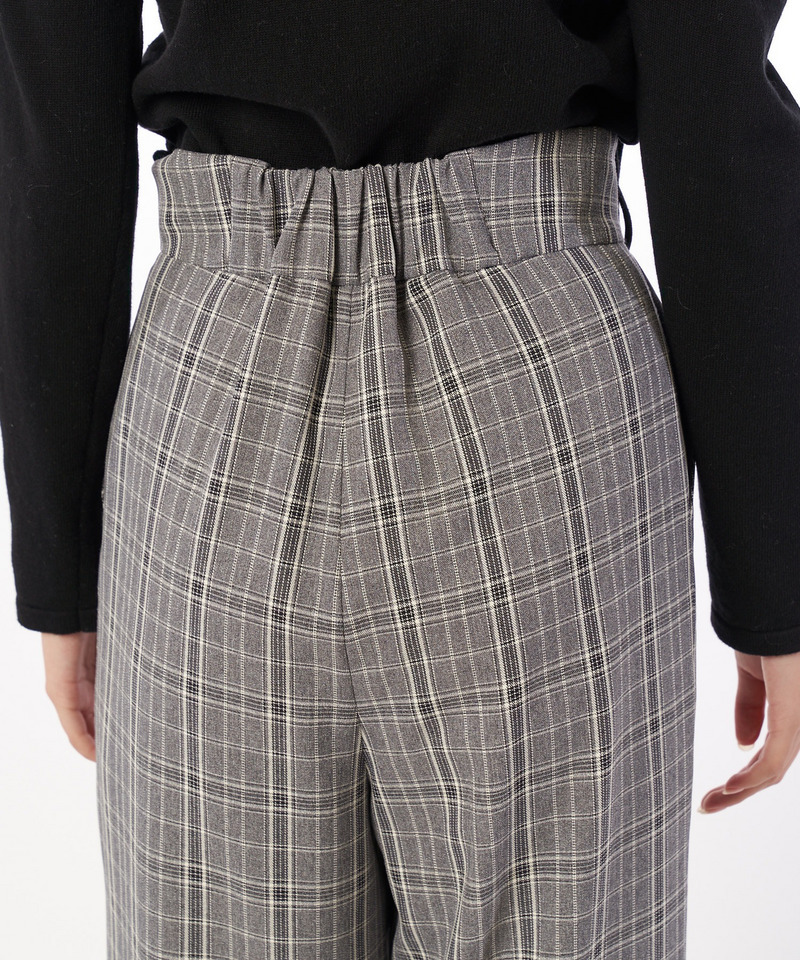 チェック柄ストレートパンツ 詳細画像 グレー系 5