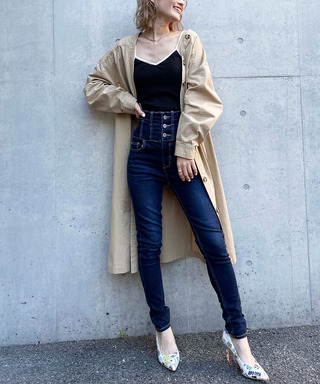 フロントボタンワンピース