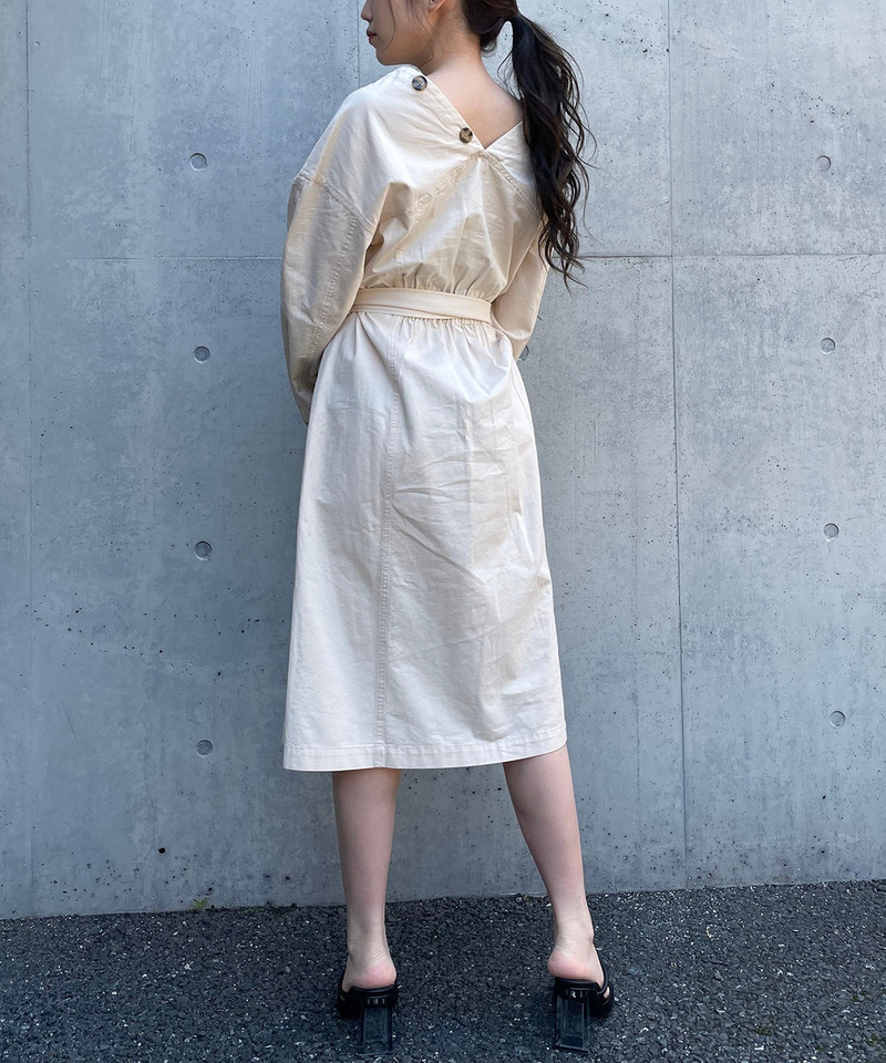フロントボタンワンピース 詳細画像 オフホワイト 2