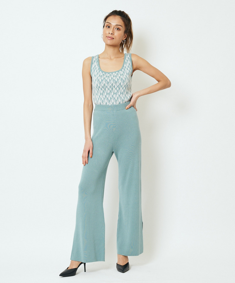 ジャガードニットセットアップ 詳細画像 グリーン系 3