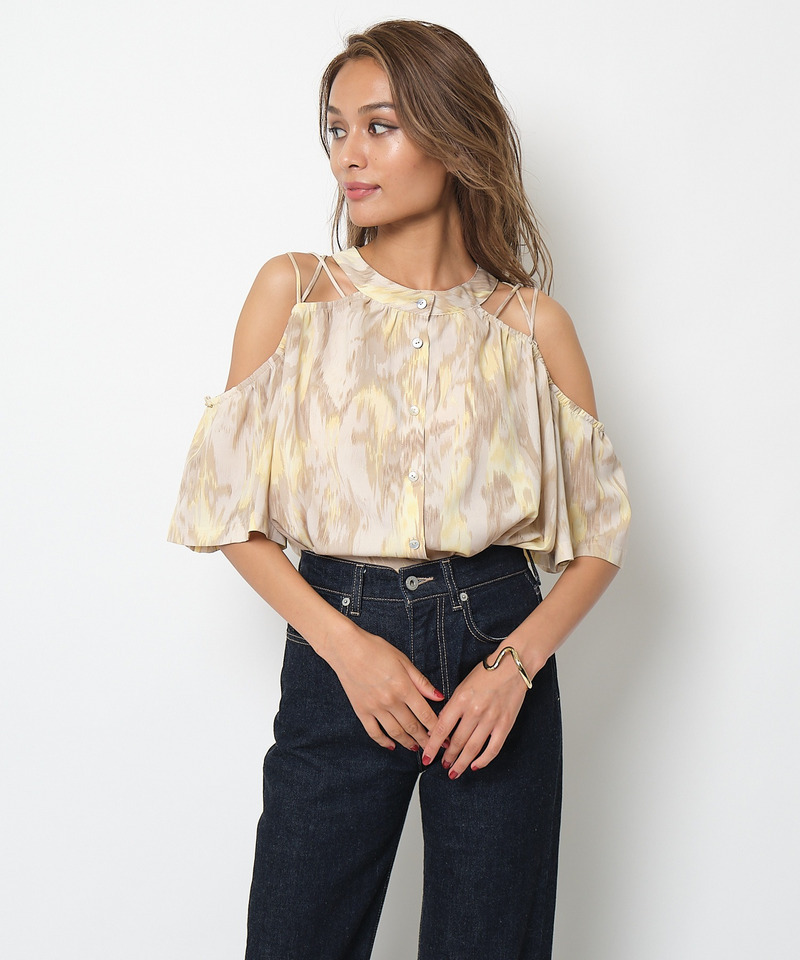 クロスショルダーシャツ 詳細画像 イエロー系 1