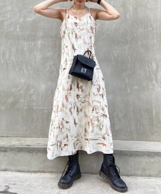 ペイント柄キャミワンピース