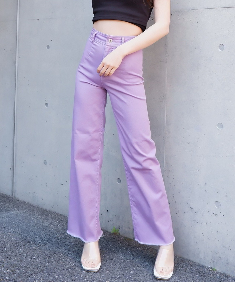 カットオフストレッチパンツ 詳細画像 パープル 1