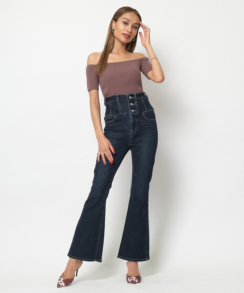 オフショルダーリブニット 詳細画像 キャメル 6