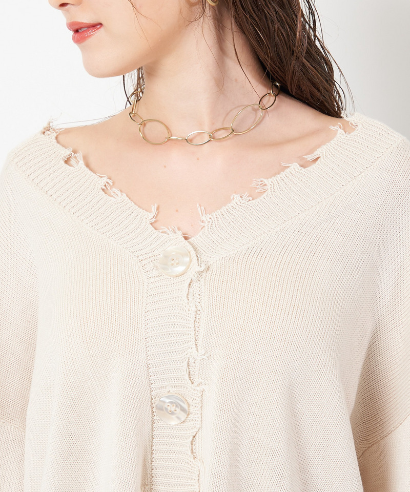 ダメージカーディガン 詳細画像 オフホワイト 5