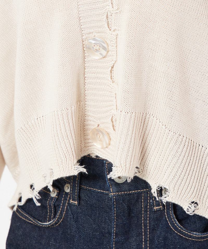 ダメージカーディガン 詳細画像 オフホワイト 7