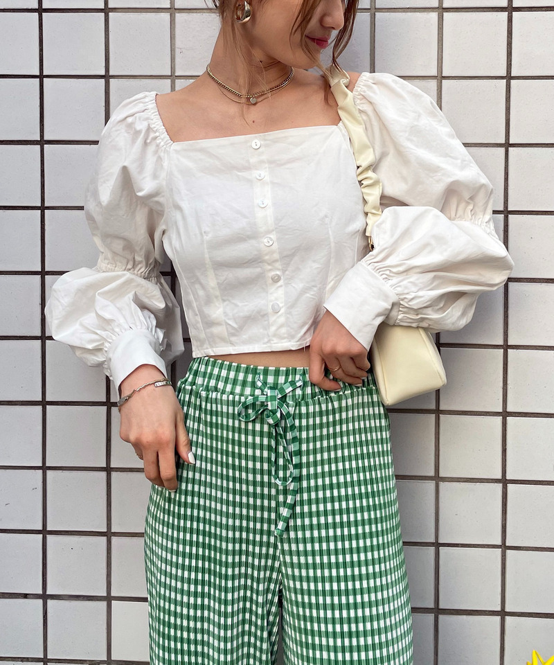 ダブルパフスリーブブラウス 詳細画像 オフホワイト 2