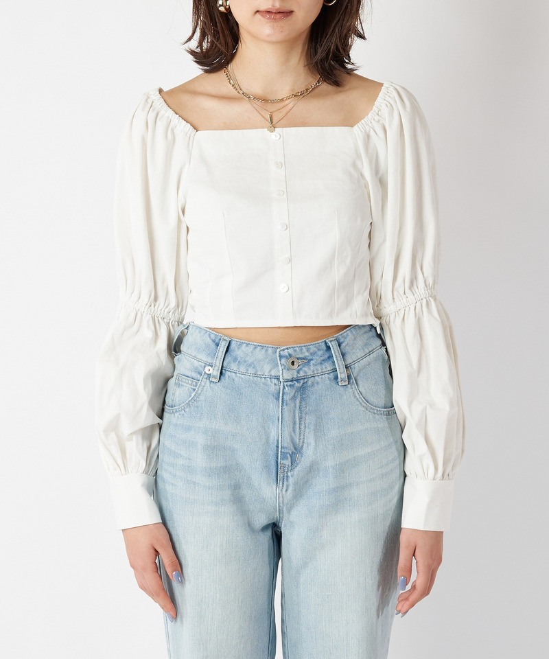 ダブルパフスリーブブラウス 詳細画像 オフホワイト 5