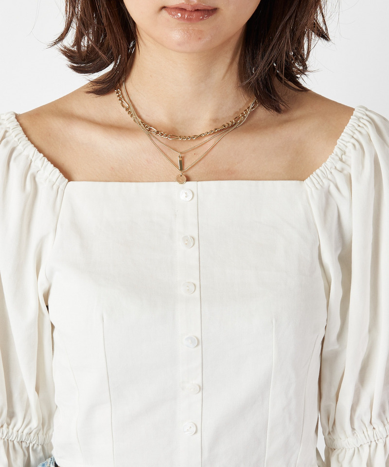 ダブルパフスリーブブラウス 詳細画像 オフホワイト 8