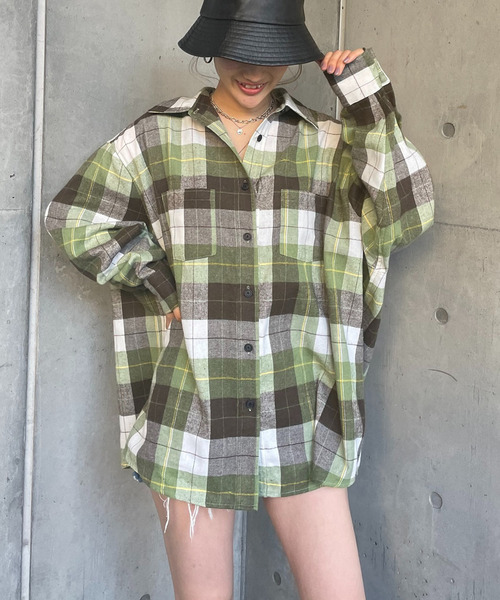 チェックオーバーシャツ 詳細画像