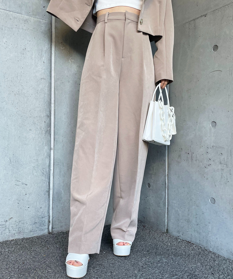 ベーシックタックパンツ 詳細画像 ベージュ 1