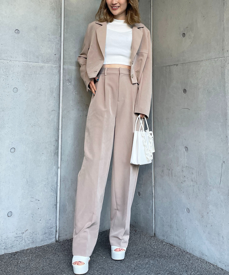 ベーシックタックパンツ 詳細画像 ベージュ 2