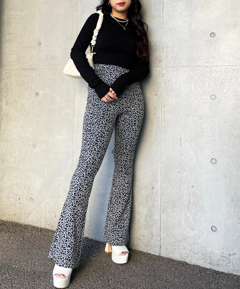 プチハイ長袖リブトップス 詳細画像 ブラック 2