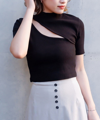 プチハイアシメリブトップス