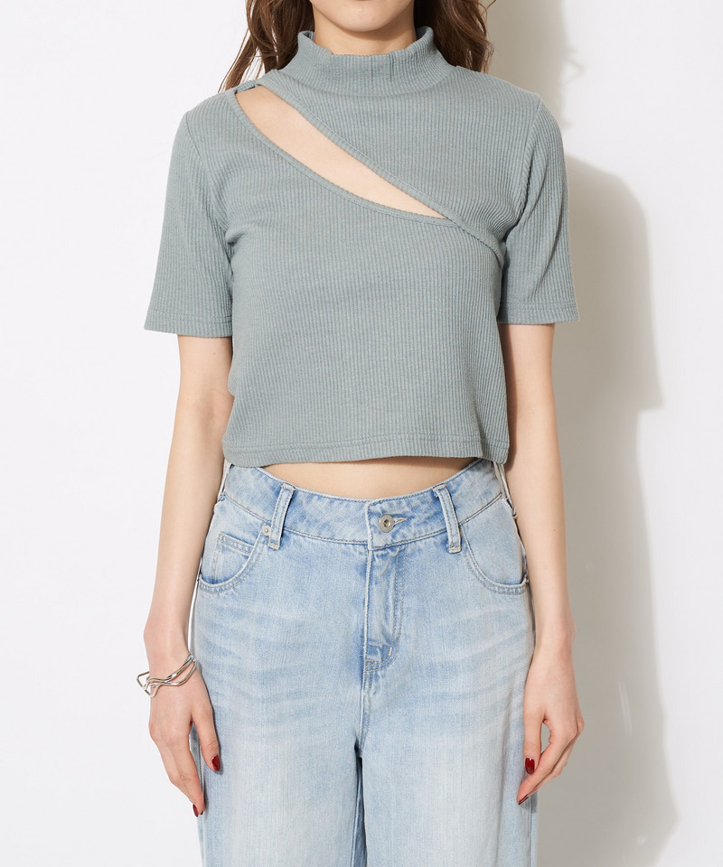 プチハイアシメリブトップス 詳細画像 ブルー 3