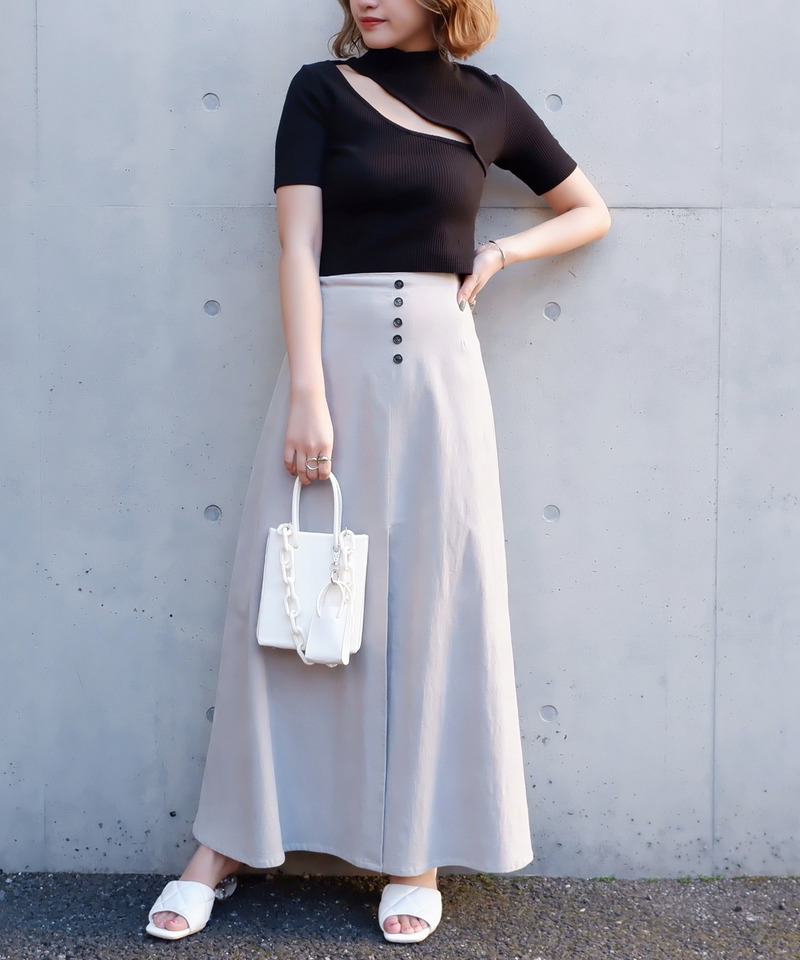 プチハイアシメリブトップス 詳細画像 ブラック 2