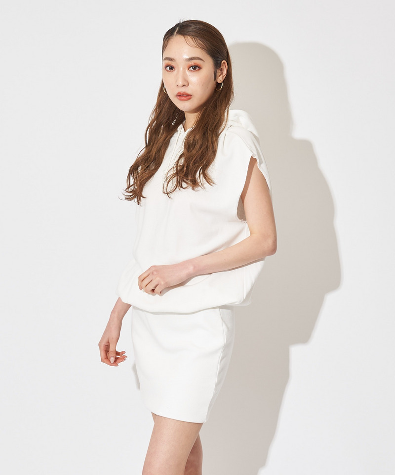 ビッグドルマンフレンチスリーブパーカーワンピース 詳細画像 オフホワイト 2