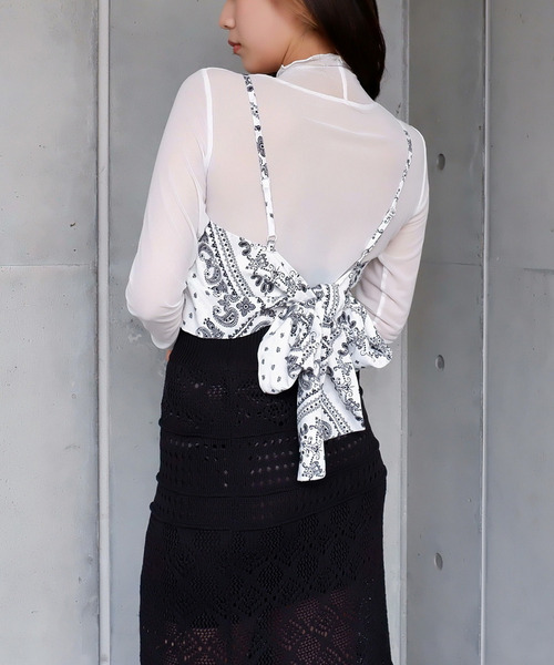 シアートップス&times;バックリボンビスチェ 詳細画像