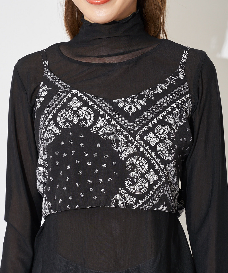 シアートップス&times;バックリボンビスチェ 詳細画像 ブラック 10