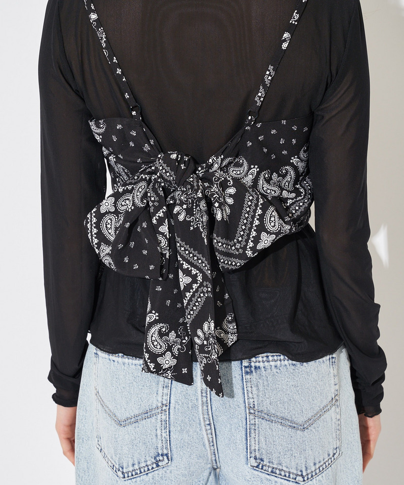 シアートップス&times;バックリボンビスチェ 詳細画像 ブラック 11