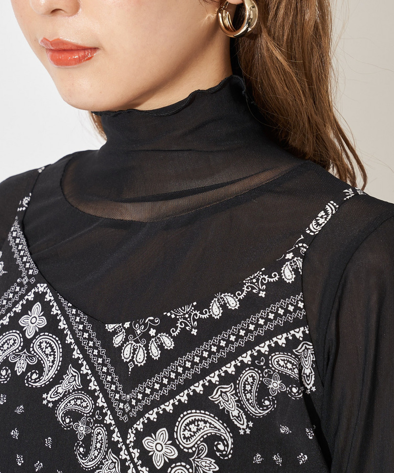 シアートップス&times;バックリボンビスチェ 詳細画像 ブラック 12